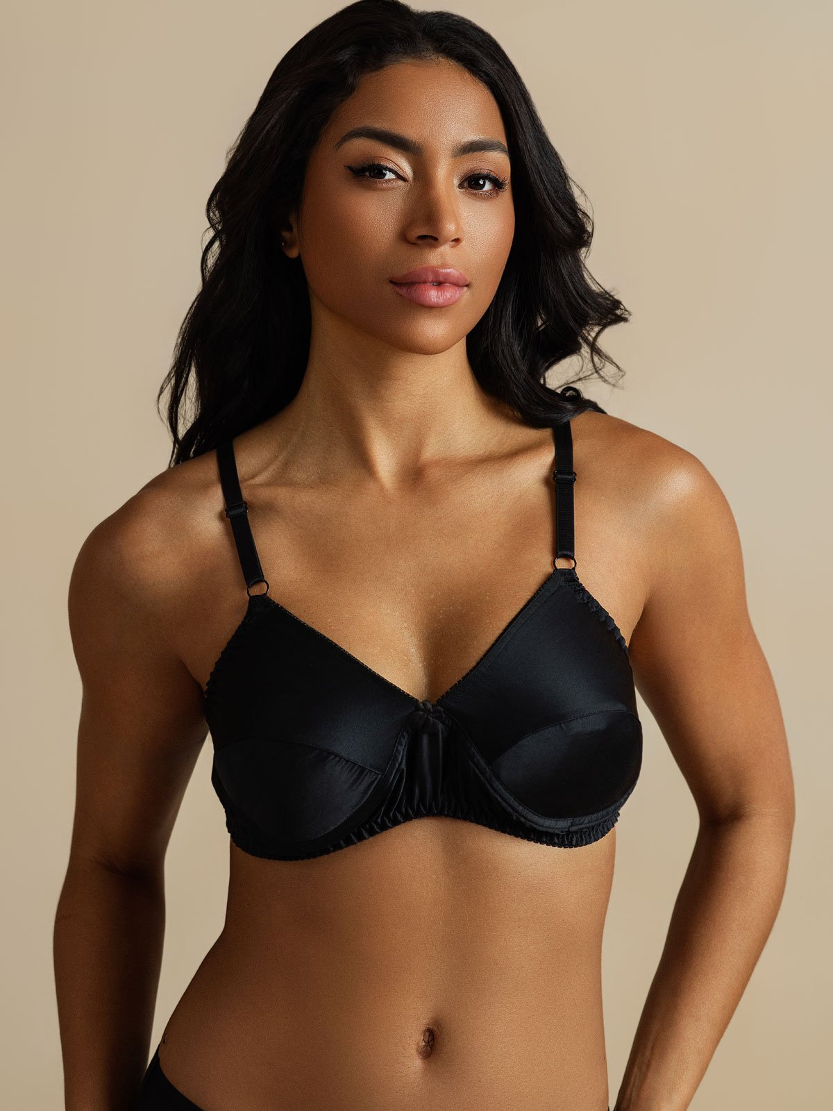 [Black] SilkSilky-AU Pure Silk Bra 003,