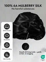 [Black] SilkSilky-AU Sleep Cap 004