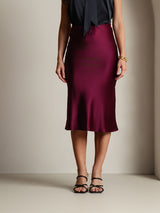 [Dark Red] SilkSilky-AU Skirt 005