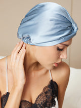 [Steel Blue] SilkSilky-AU Sleep Cap 002