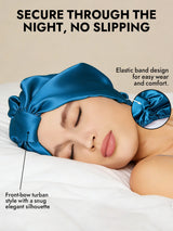 [Teal] SilkSilky-AU Sleep Cap 004