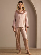 [Tuscany] SilkSilky-AU Long Sleeve Lapel Collar Women's Pyjamas 003