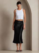 [Black] SilkSilky-AU Skirt 003