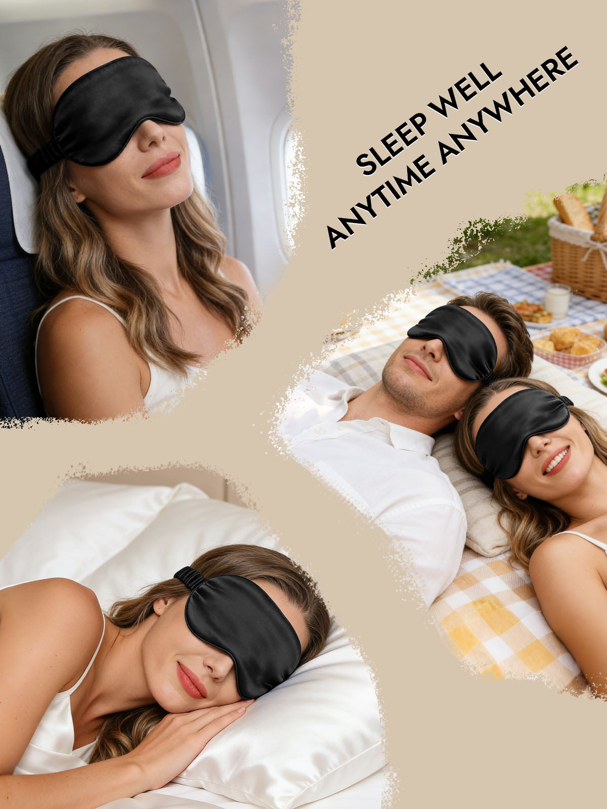 [Black] SilkSilky-AU 19Momme Pure Silk Eye Mask 007