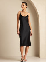 [Black] SilkSilky-AU Sleeveless U Neck Dress 001