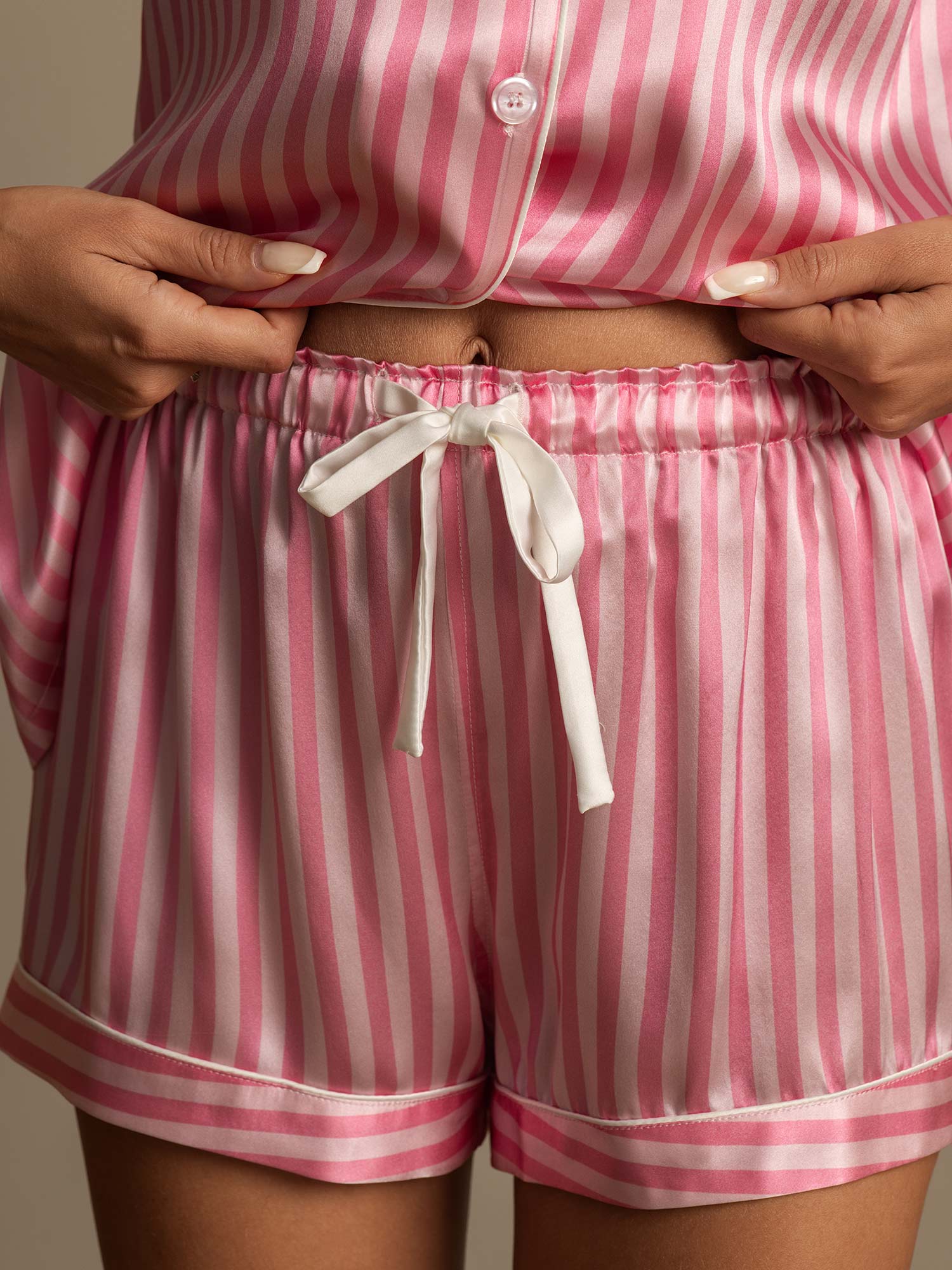 [Pink] SilkSilky-AU Pure Silk Notch Collar Women's Pyjamas 005,