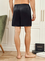 [Black] SilkSilky-AU Men's Sleep Shorts 002