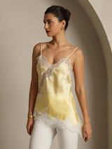 [Light Yellow] SilkSilky-AU Spaghetti Strap V Neck Camisole 006