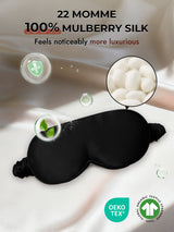 [Black] SilkSilky-AU 22Momme Sleep Mask 006