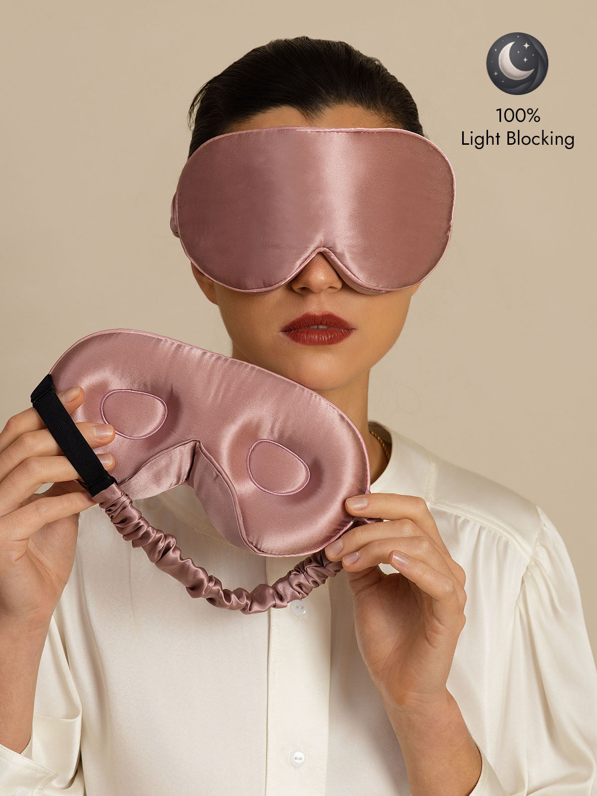 [Pale Mauve] SilkSilky-AU 22Momme Sleep Mask 001