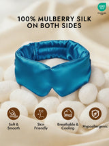 [Teal] SilkSilky-AU Sleep Mask 002