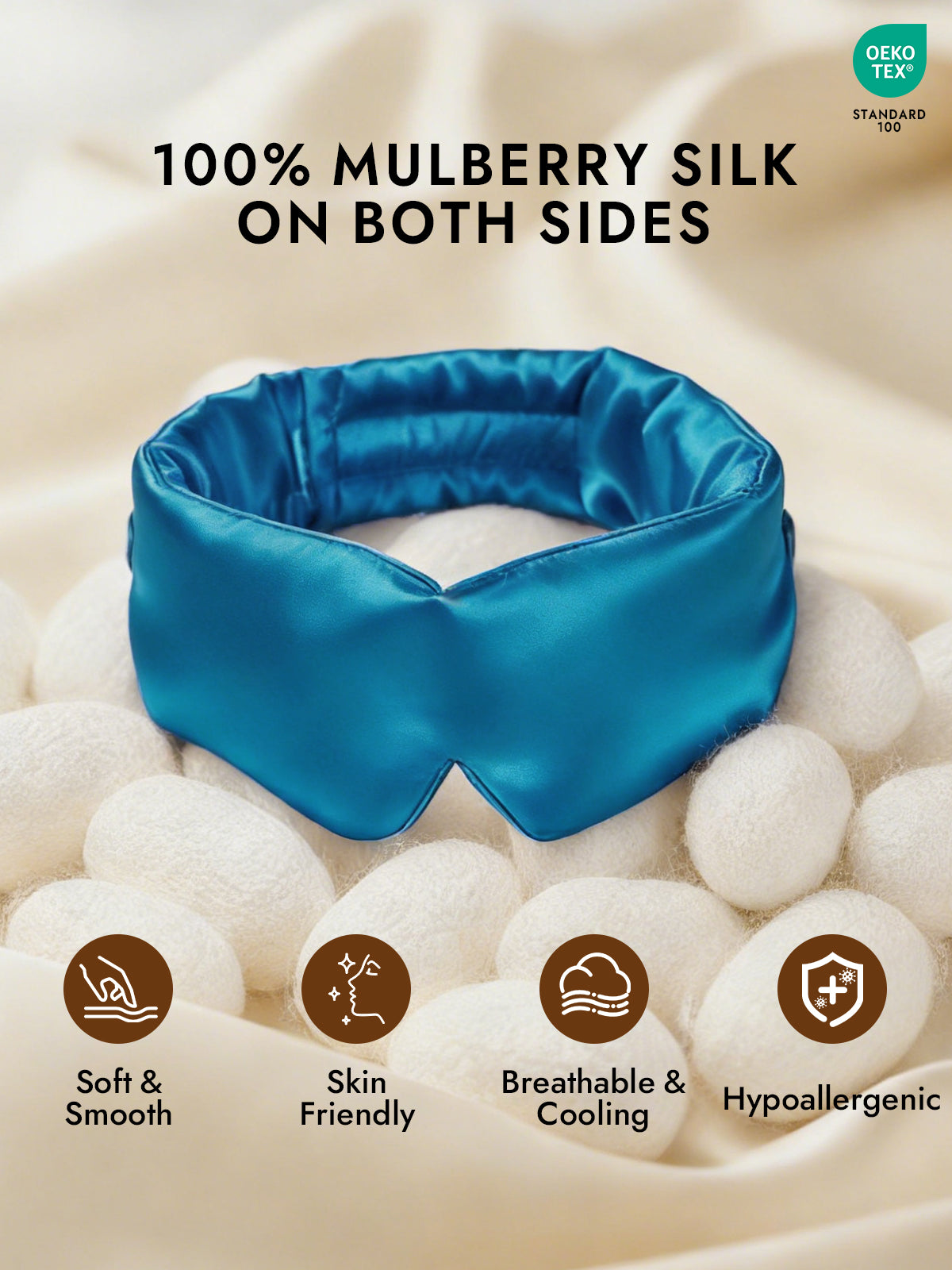 [Teal] SilkSilky-AU 19Momme Pure Silk Eye Mask 002