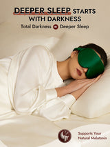 [Dark Green] SilkSilky-AU 22Momme Sleep Mask 005