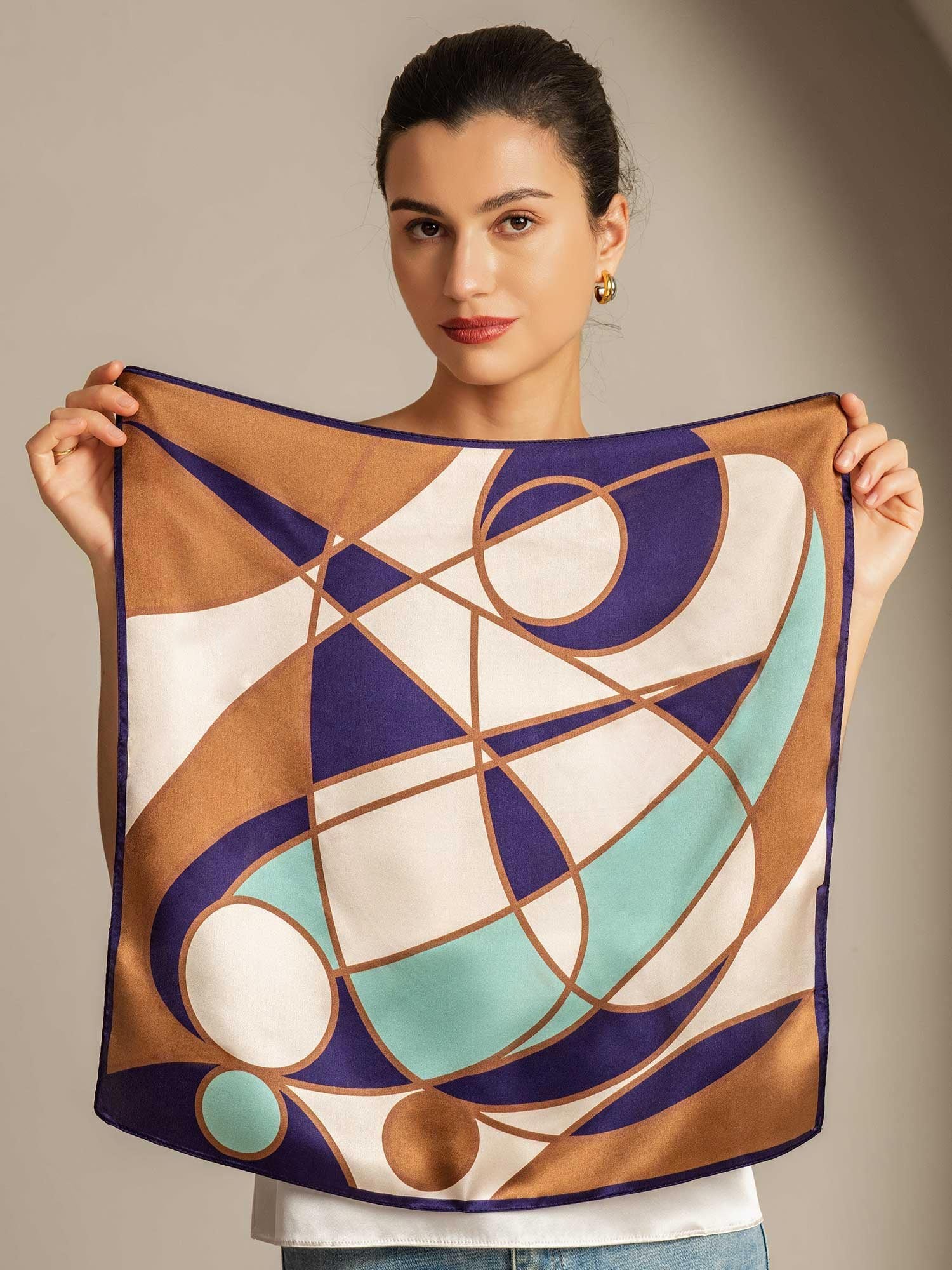 [P104] SilkSilky-AU Pure Silk Scarf 003,