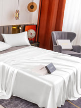 [White] SilkSilky-AU 19Momme Bedding Set 004