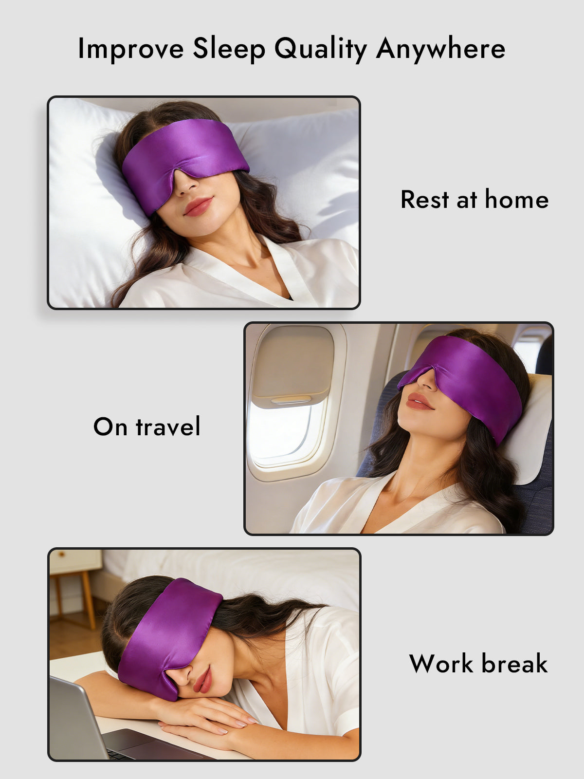 [Purple] SilkSilky-AU Sleep Mask 006