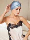 SilkSilky-AU Pure Silk Sleep Cap SteelBlue 004