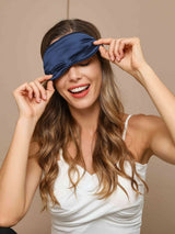 [Dark Blue] SilkSilky-AU Sleep Mask 005