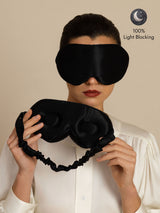 [Black] SilkSilky-AU 22Momme Sleep Mask 001