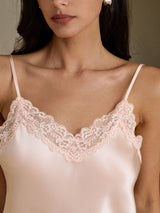 [Pink] SilkSilky-AU Spaghetti Strap V Neck Camisole 004