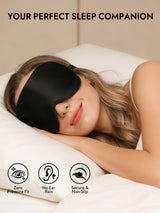 [Black] SilkSilky-AU Sleep Mask 005