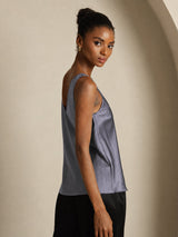 [Dark Gray] SilkSilky-AU Sleeveless V Neck Camisole 005