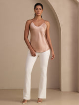 [Tuscany] SilkSilky-AU Spaghetti Strap V Neck Camisole 006
