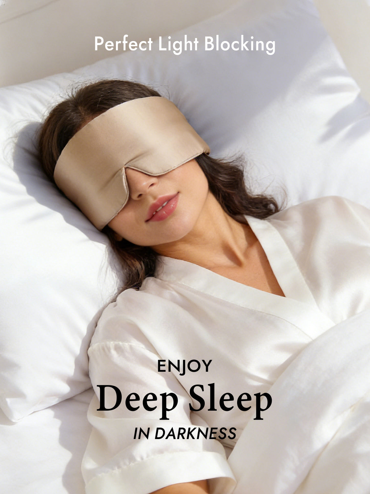 [Beige] SilkSilky-AU 19Momme Pure Silk Eye Mask 003