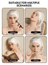 [White] SilkSilky-AU Sleep Cap 007