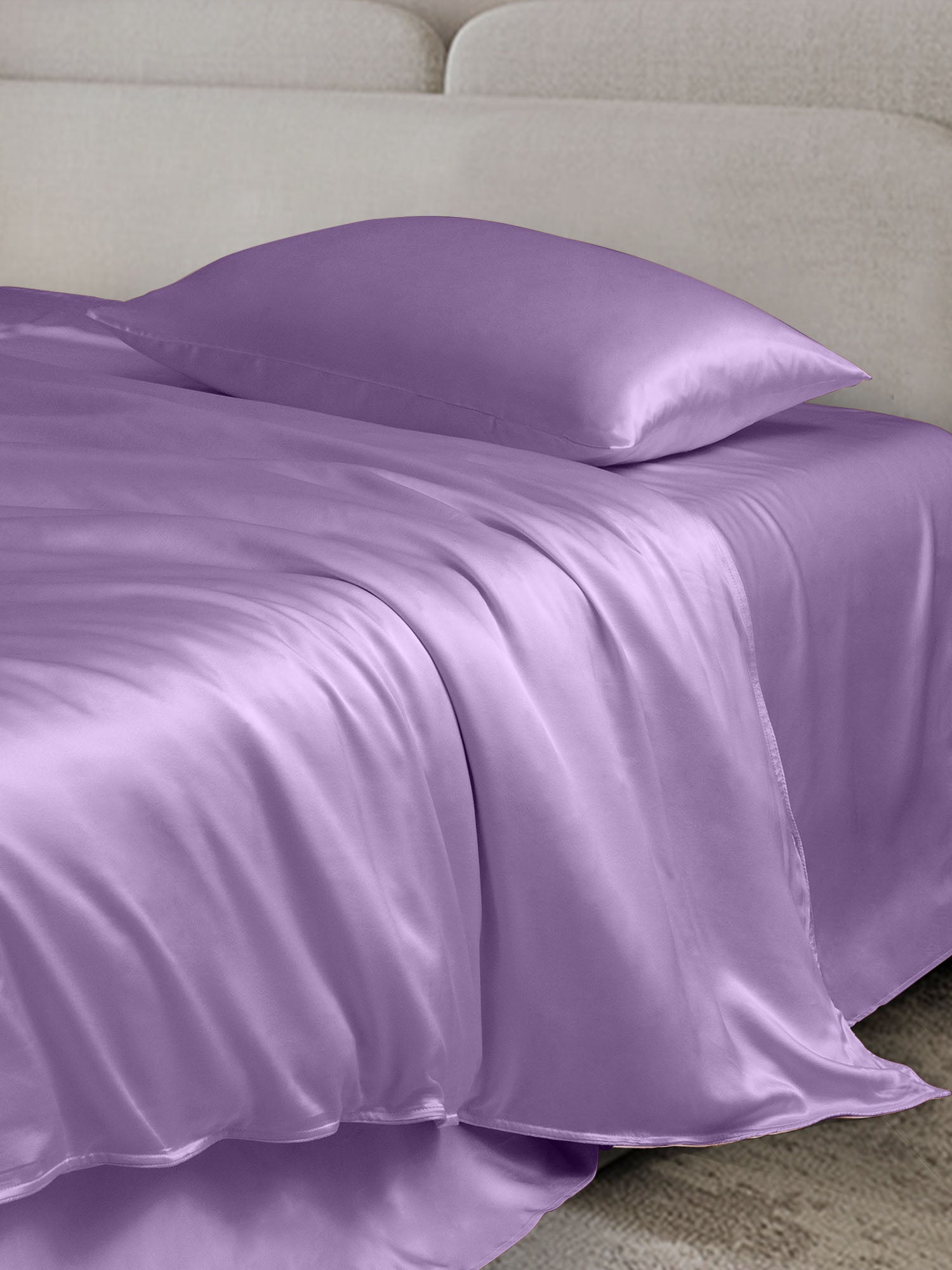 [Lavender] SilkSilky-AU 19Momme Bedding Set 003