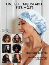 [Light Blue] SilkSilky-AU Sleep Cap 006