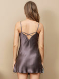 Pure Silk Split Hem Nightgown Slip Dress