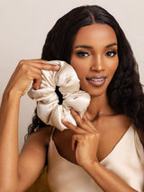 [Beige] SilkSilky-AU Scrunchie 002