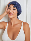 SilkSilky AU Pure Silk Sleep Cap DarkBlue 004