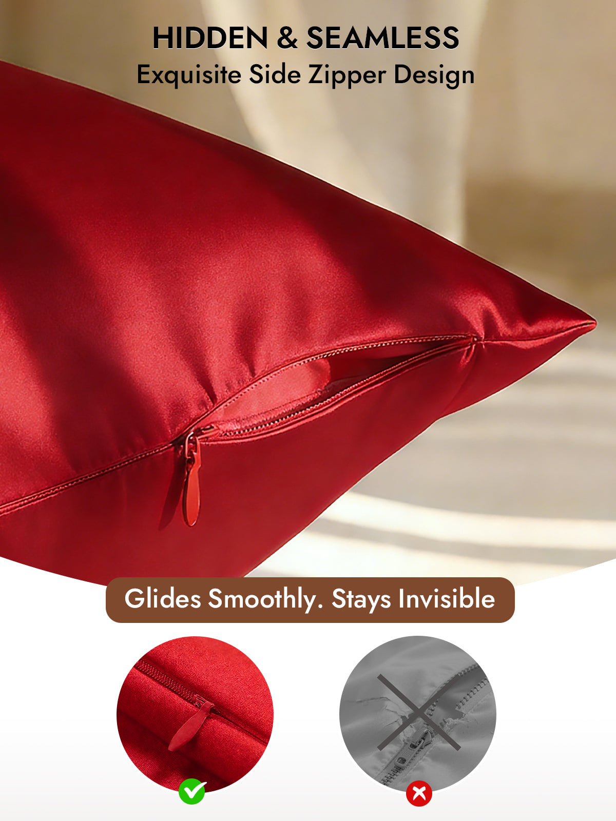 [Wine] SilkSilky-AU 30Momme Pure Silk Pillowcase 006