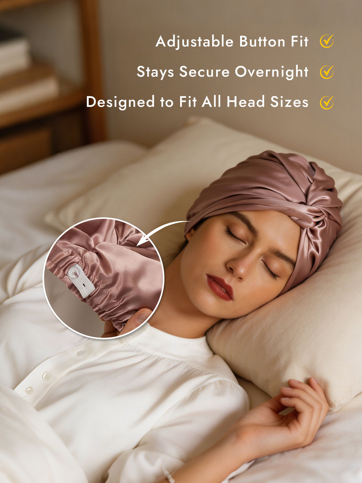 [Pale Mauve] SilkSilky-AU Sleep Cap 002