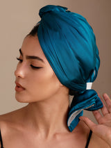 [Teal] SilkSilky-AU Hair Towel Wrap 004