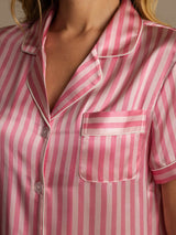 [Pink] SilkSilky-AU Pure Silk Notch Collar Women's Pyjamas 006,