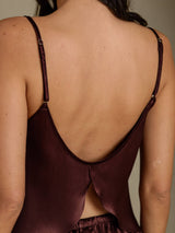 [Brown] SilkSilky-AU Spaghetti Strap Camisole Set 005