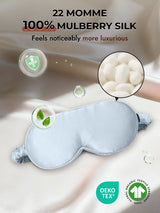 [Light Blue] SilkSilky-AU 22Momme Sleep Mask 006