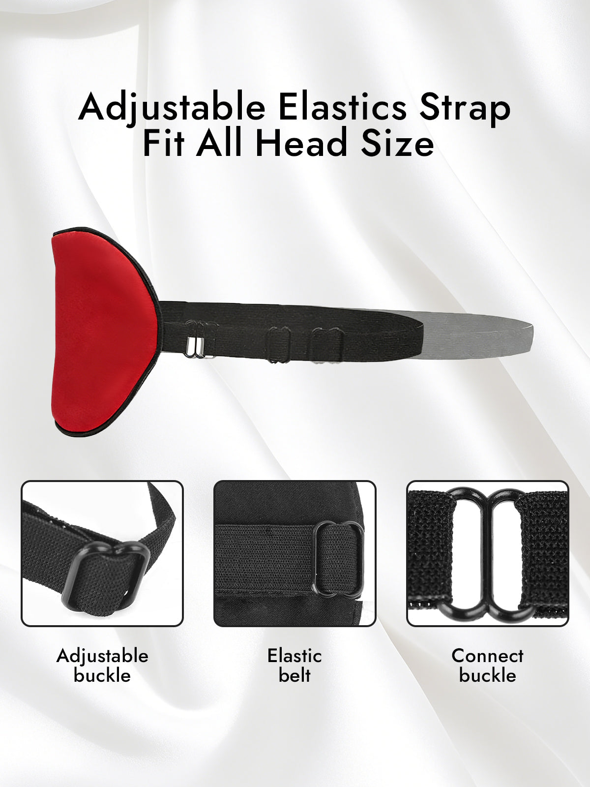 [Red] SilkSilky-AU 19Momme Pure Silk Eye Mask 004