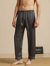[Black Ginkgo] SilkSilky-AU Men's Sleep Shorts 001