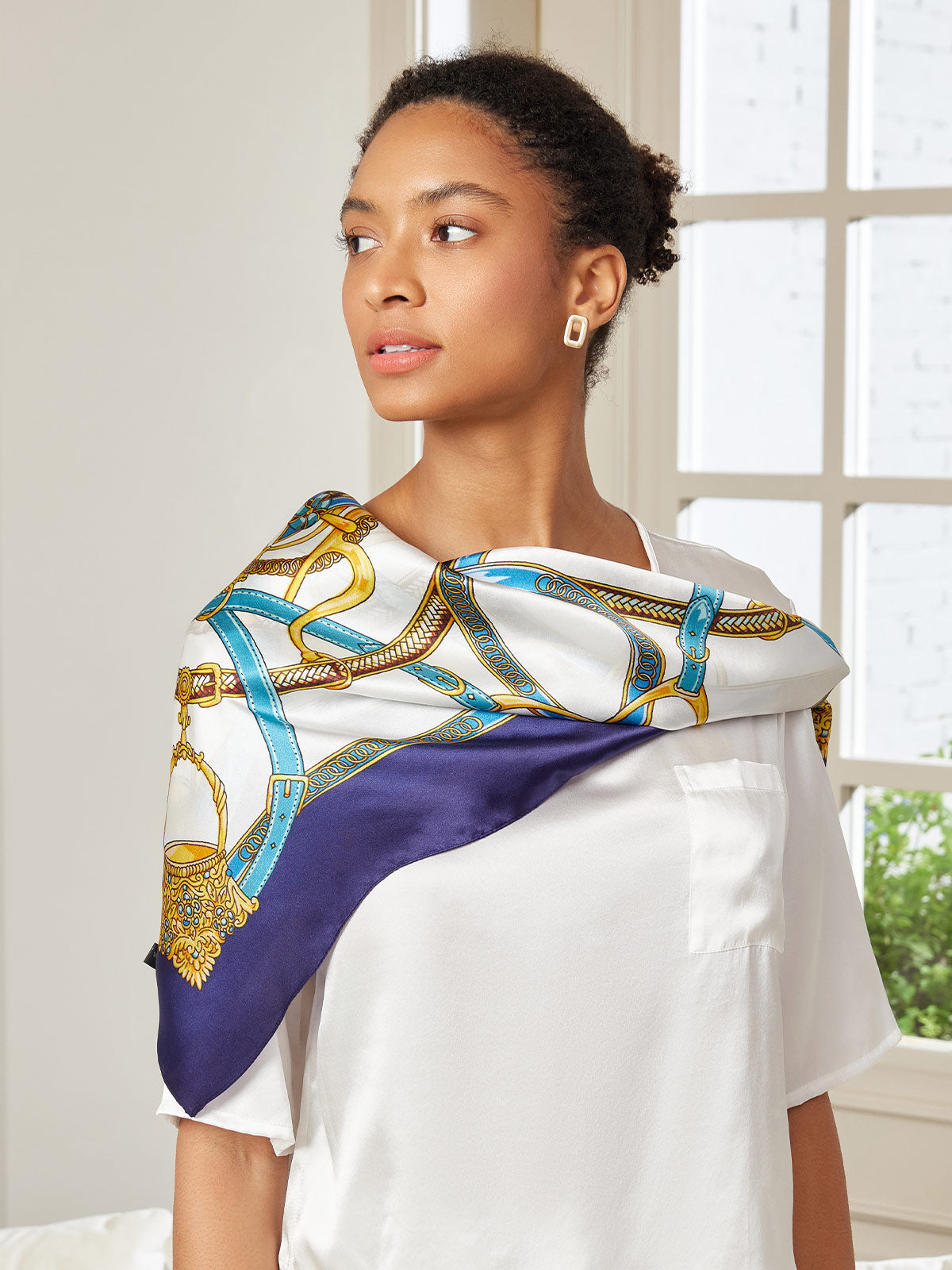 [P005] SilkSilky-AU Pure Silk Scarf 001,