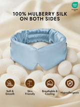 [Light Blue] SilkSilky-AU Sleep Mask 002