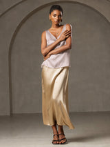 [Shadow Gray] SilkSilky-AU Sleeveless V Neck Camisole 007