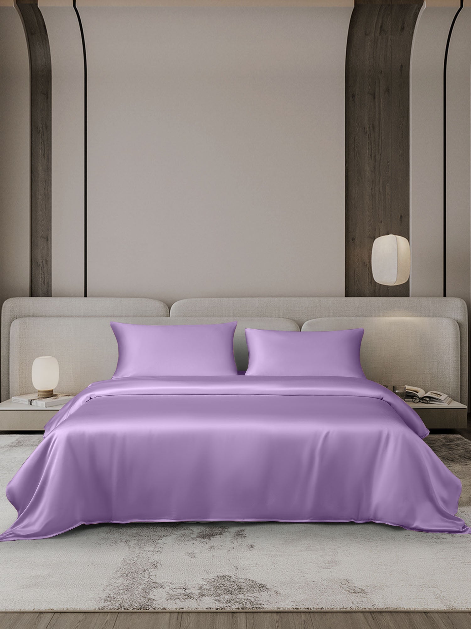 [Lavender] SilkSilky-AU 19Momme Bedding Set 002