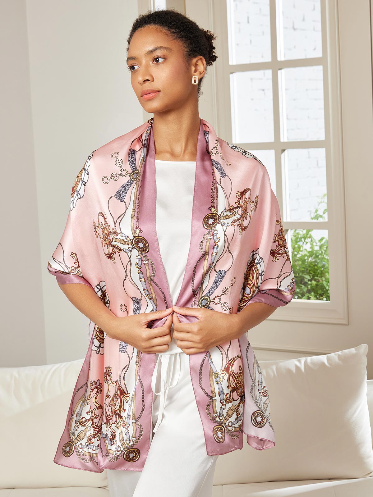 [P019] SilkSilky-AU Pure Silk Scarf 001,