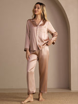 [Tuscany] SilkSilky-AU Long Sleeve Lapel Collar Women's Pyjamas 001