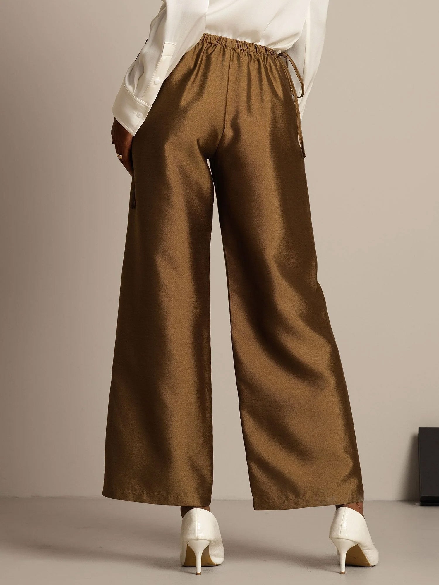[Bronze] SilkSilky-AU 32Momme Wool Womens Pants 002,