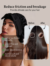 [Black] SilkSilky-AU Sleep Cap 003